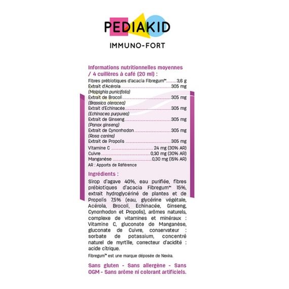 Комплекс для профілактики імунної системи у дітей Pediakid Комплекс "Часто хворіє " Immuno Fort 125 ml Blueberry + Probiotiques-10M 10 sachets | Зображення 1