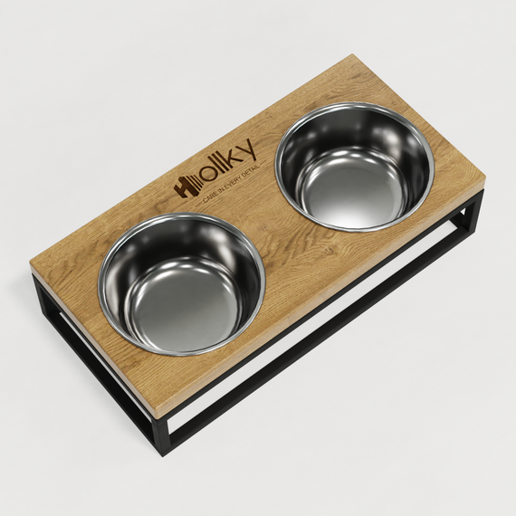 Миски на підставці для маленьких собак та котів Hollky Base S (2 × 0,45 л) BS-36187-BLNT | Зображення 7
