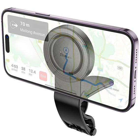 Автодержатель Hoco H60 Show ring magnetic (dashboard) Black | Зображення 4