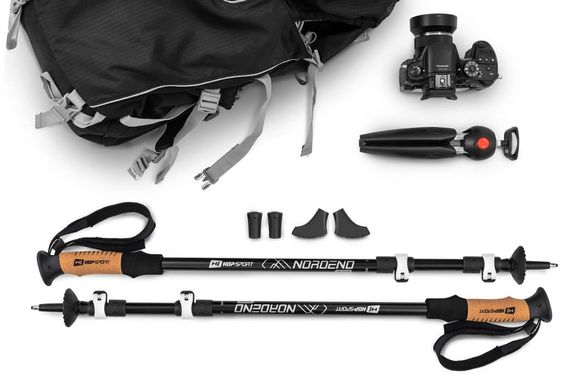 Трекінгові палиці Hop-Sport Nordend Pro чорні | Зображення 6