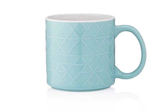 Чашка ARDESTO  Francesca, 360 мл, блакитна, кераміка (AR3482BL)