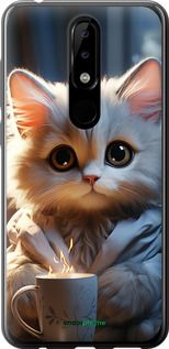 Чохол на Nokia 5.1 Plus Білий кіт "5646u-1543-2448"