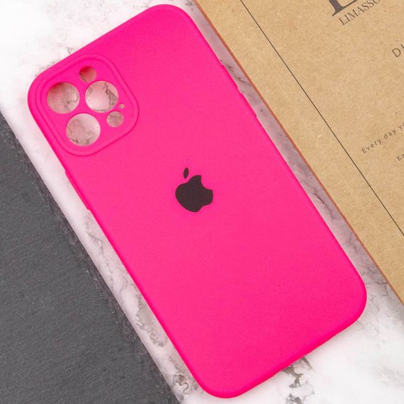 Чехол Silicone Case Full Camera Protective (AA) для Apple iPhone 12 Pro Max (6.7") Розовый / Barbie pink | Зображення 3