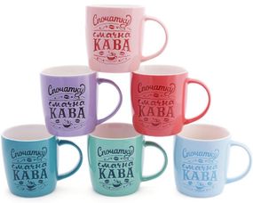 Кружка порцелянова "Спочатку смачна кава" 380мл