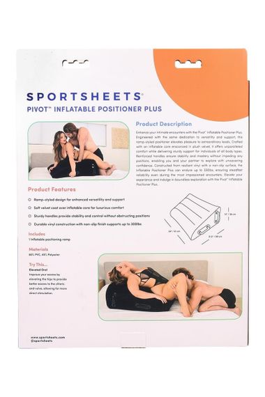 Подушка для сексу Sportsheets Pivot надувна, чорна, 80 см | Зображення 8