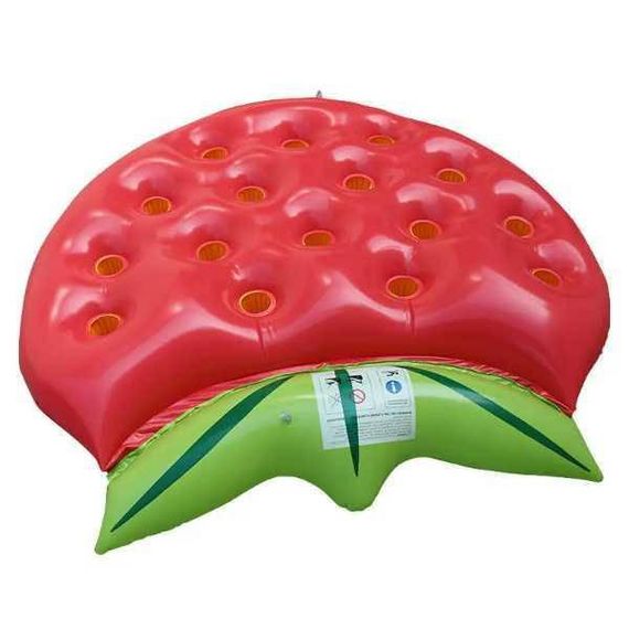 Пляжный надувной матрас  "Клубника"  1,4 *1,4