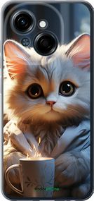 Чохол на Tecno Spark Go 1 / Pop 9 Білий кіт "5646u-3869-2448"