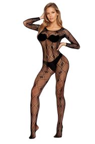 Бодістокінг - Bodystocking 2037, black - One Size
