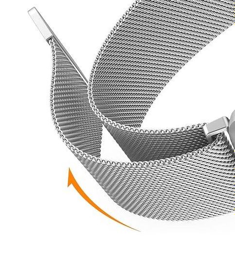 Ремінець 20 мм міланська петля BeWatch для Amazfit Bip 3 / Pro / U Pro Срібний (1010205.7U) | Зображення 3