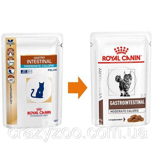 Вологий корм для котів Royal Canin Gastro Intestinal Moderate Calorie 85 г 400900119 | Зображення 1