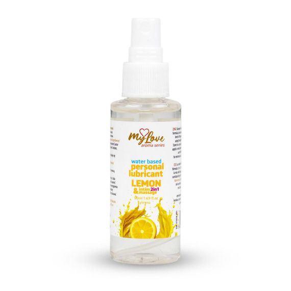 2в1 лубрикант та масажний гель - MyLove Aroma Series Intim&Massage Lemon, 50 мл Sex Aura