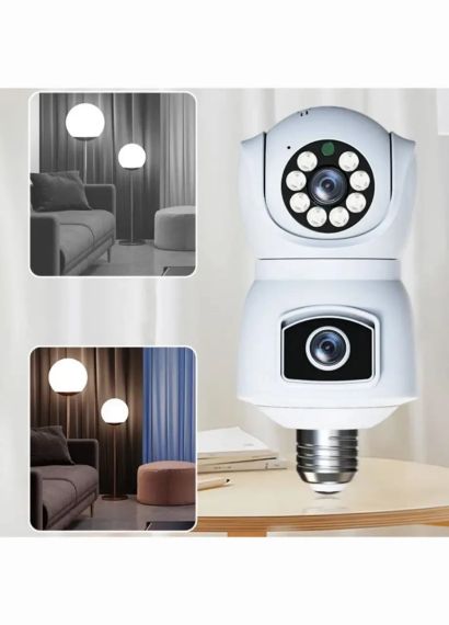 Камера відеоспостереження в патрон PTZ-Lamp (2 камери) V380 | Зображення 2