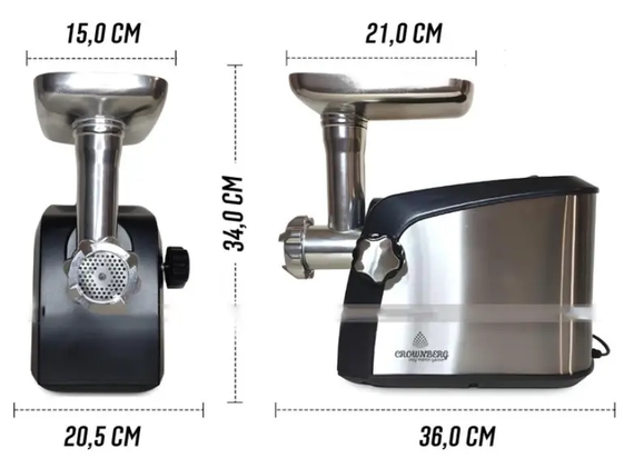 Электромясорубка  CB-4216 3200 ват Crownberg | Зображення 4