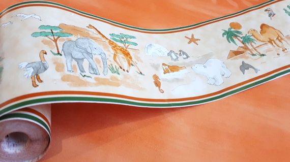 Пленка самоклеющаяся бордюрная 13,3х1000cm водостойкая зоопарк | Зображення 2