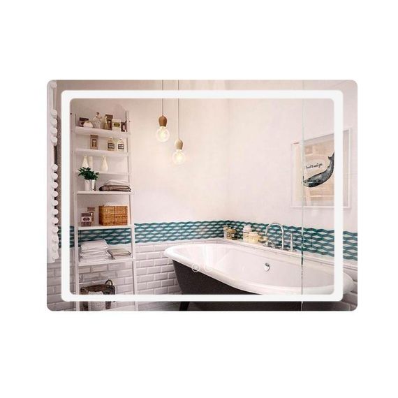 Дзеркало Qtap Mideya (DC-F908) 800х600 з LED-підсвічуванням Touch, з димером QT2078F908W