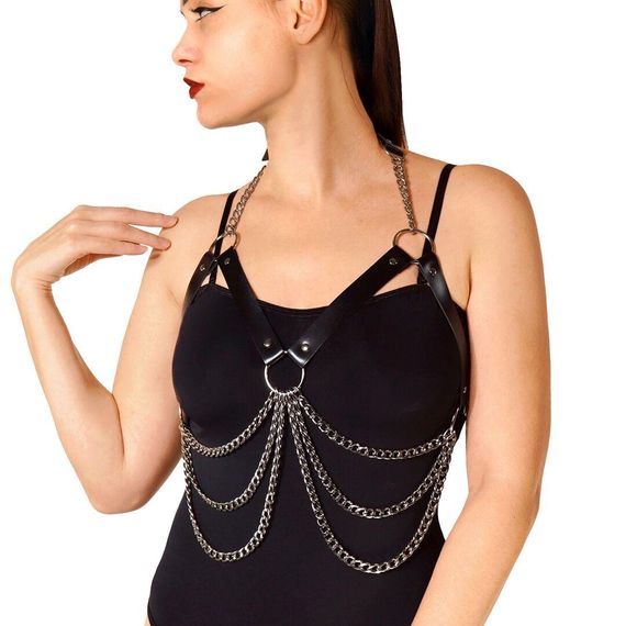 Женская портупея Art of Sex - Louise черная XS-2XL, экокожа sexstyle | Зображення 1