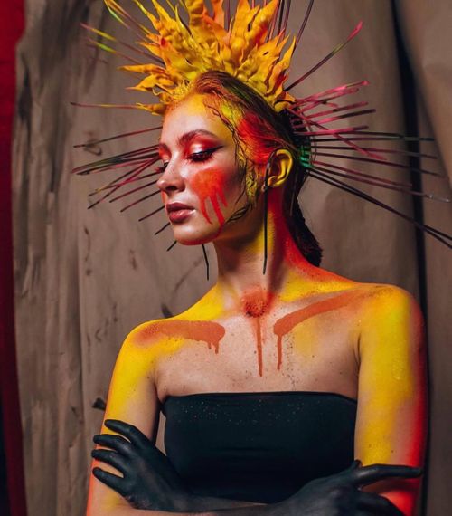 Цветной спрей для волос Неон Желтый Stargazer One Wash Colour Spray UV Yellow 75 мл | Зображення 3