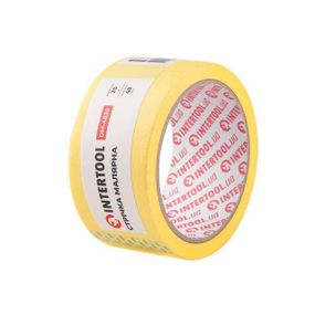 Стрічка малярська 48 мм, 20 м, жовта INTERTOOL DM-4820