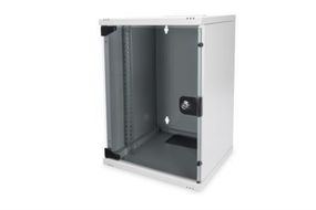 Шкаф DIGITUS 10&quot; 9U 312x300, стекл.дверь, 30kg max, серый (DN-10-09U)
