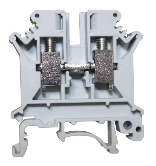 Клемма КНГ-UK6 57А 0.5-6мм2 серая винтовая наборная на DIN-рейку без маркера без крышки Ny95505464
