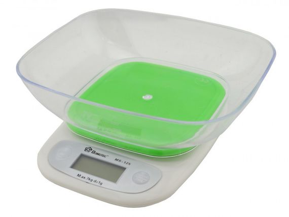 Ваги кухонні DOMOTEC MS-125 Plastic. Колір зелений | Зображення 1