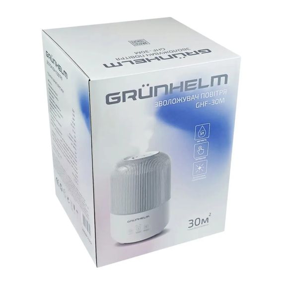 Увлажнитель воздуха Grunhelm GHF-30M 3 л 24 Вт белый | Зображення 5