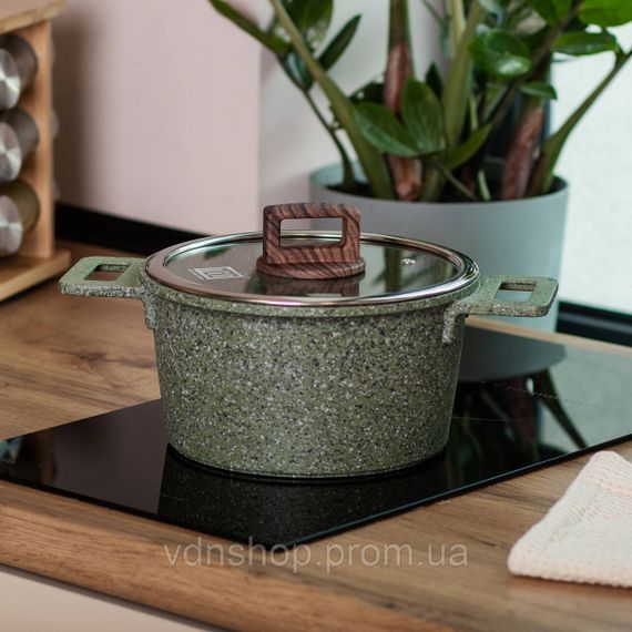 Алюмінієва каструля об'ємом 3 літри з кришкою Ø 20 (см), з антипригарним покриттям MGC HP-4-445GR | Зображення 4