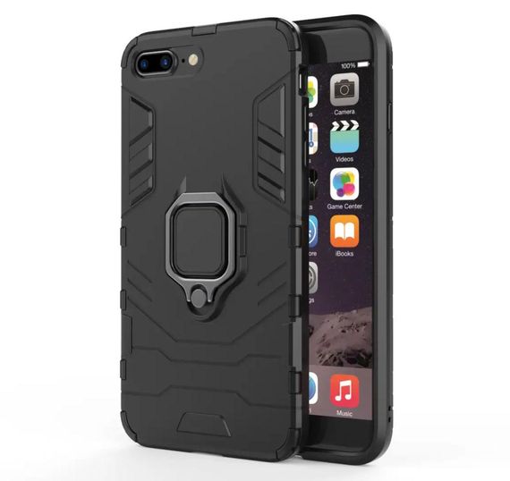 Чехол бампер Primolux Ring Armor для Apple iPhone 7 Plus / iPhone 8 Plus - Black