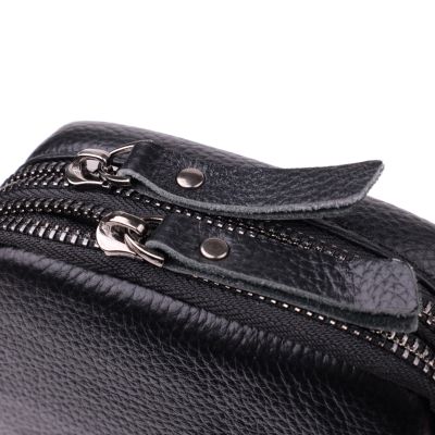 Сумка Vintage Слінг для чоловіків з натуральної шкіри Чорна (sale_15105) | Зображення 1