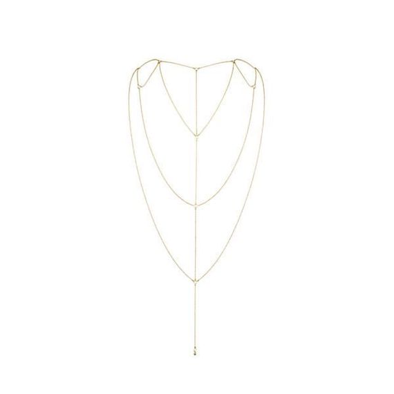 Ланцюжок для спини Bijoux Indiscrets Magnifique Back and Cleavage Chain - Gold, прикраса для тіла