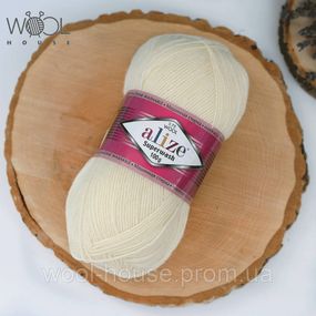 Шкарпеткова пряжа Alize Superwash Comfort Socks, кремовий 01