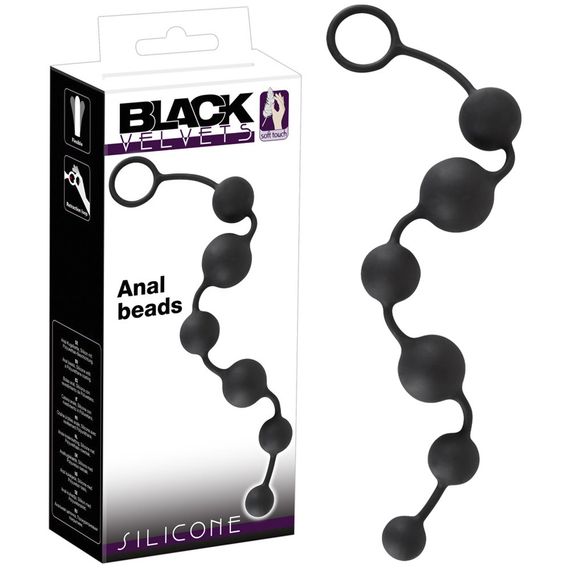 Анальные шарики - Black Velvets Anal Beads sexstyle