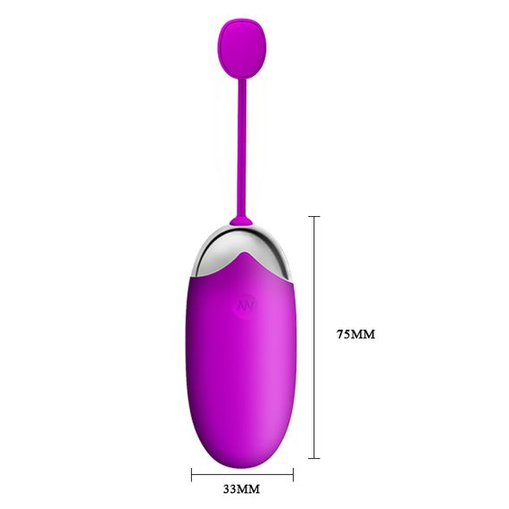 Віброяйце - Pretty Love Abner Vibrating Egg Purple (App) | Зображення 5