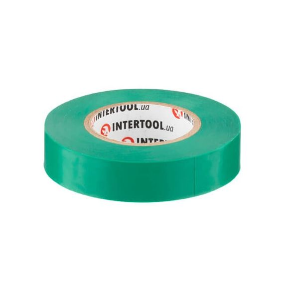 Стрічка ізоляційна 0.15 мм*17 мм*20м зелена INTERTOOL IT-00511 | Зображення 1