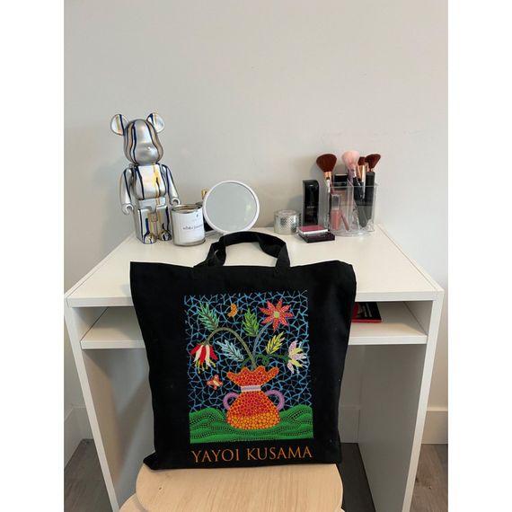 Екошопер BookOpt BK4084 YAYOI KUSAMA Квіти, чорний | Зображення 5