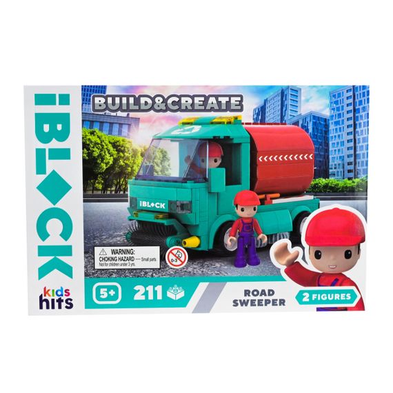 Конструктор "Підмітальна машина" KH17/005/3 Build & create Road sweeper IBLOCK, 211 деталей, в коробці (4897126753646)