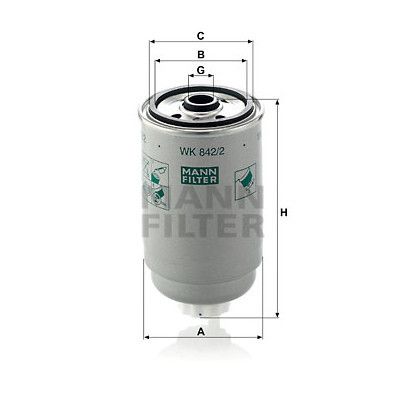 Фильтр топливный Mann WK842/2