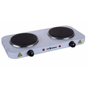 Плитка электрическая SeaBreeze SB-063 2000Вт 2 конфорки 16см диск Белая