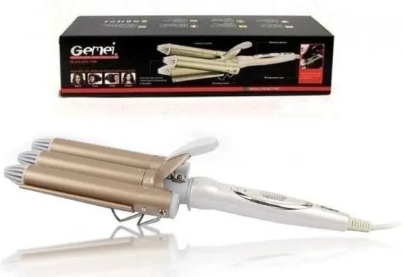 Потрійна плойка для волосся Gemei GM-1988 | Зображення 3