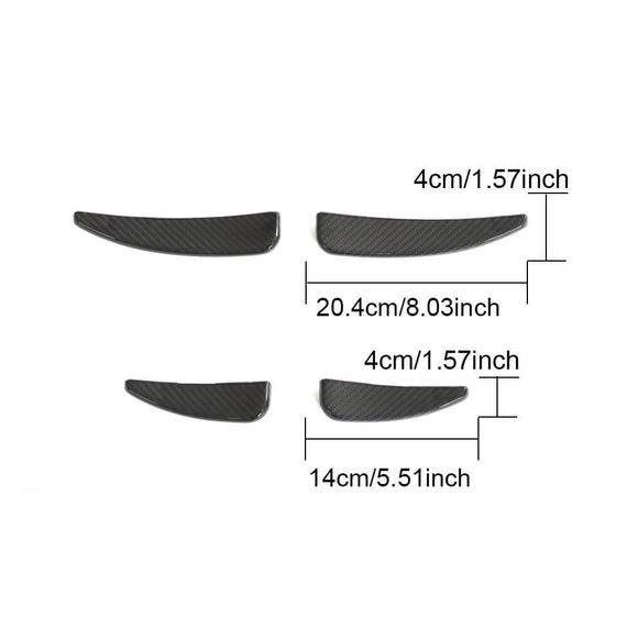 Накладки на передній бампер V1 (2023-2025, Карбон) для Ауди R8 2015- рр | Зображення 3