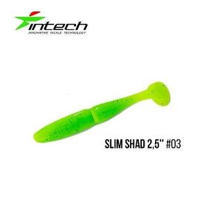 Силиконовая приманка, Съедобный силикон Intech Интеч Slim Shad 2,5"12 шт #03