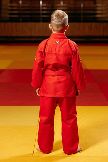 Червоне дитяче кімоно для хлопчиків, грепплінг, TM BUDOGI, зріст 130 см, щільність 350 гр/м.кв. | Зображення 5