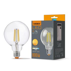 Світлодіодна лампа VIDEX Filament G95FD 7W E27 4100K дімерна