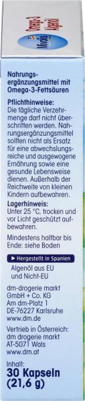 Витамины Mivolis Масло водорослей Омега-3 для нормальной работы сердца, функции мозга, зрения, 30 шт, Германия | Зображення 4