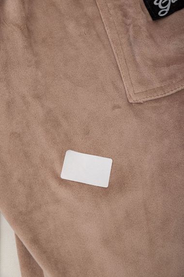 Спортивные штаны велюровые женские на флисе  -уценка, цвет бежевый, 238R58649-1-U | Зображення 5