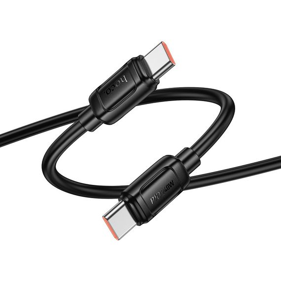 Дата кабель Hoco X115 Surpass Type-C to Type-C 240W (1m) Black | Зображення 3