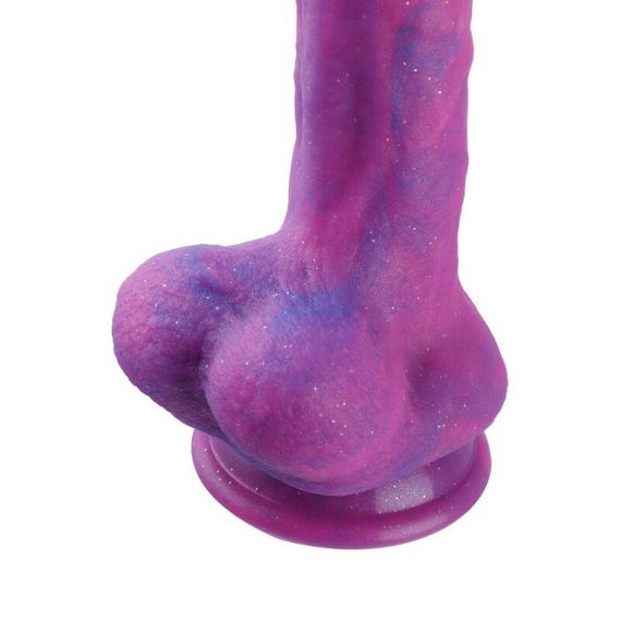 Фалоімітатор 8.2″ з вібрацією для секс-машин Hismith Purple Silicone Dildo with Vibe, KlicLok Sex Aura | Зображення 5