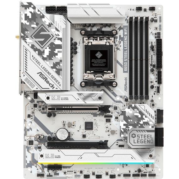 ASRock B650 Steel Legend WIFI (AM5/B650, 4*DDR5, 2xPCIex16, HDMI/DP, 4xSATA,3xM.2, 2.5GLan, ATX) | Зображення 5