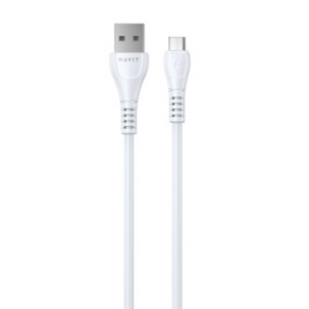 Кабель USB MicroUSB Havit HV-CB640C 1m 2,1А 1м білий