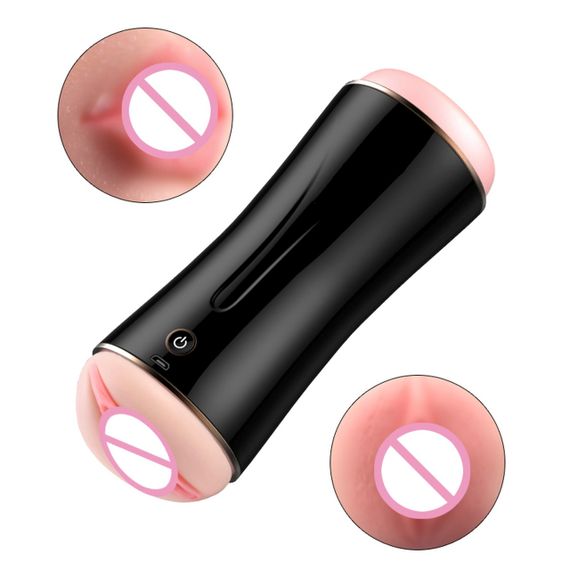 Мастурбатор з вібрацією B - Series Fox Vibrating Masturbation, подвійний Sex Aura | Зображення 3